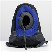 Рюкзак для переноски животных с креплением на талию, 31 х 15 х 39 см, серый/синий